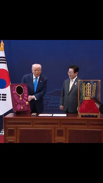 🇺🇸👑 Trump recibe la más alta condecoración de Corea del Sur