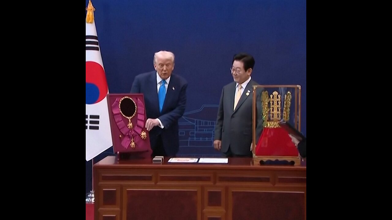 🇺🇸👑 Trump recibe la más alta condecoración de Corea del Sur