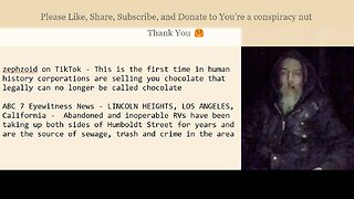 Corporations selling chocolate that isn't legally chocolate, Sewage, Drugs, and Crime in California