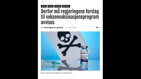 21.03.25- Høringsforslag om endring i vaksineloven😳 Det som står der e hårreisende!