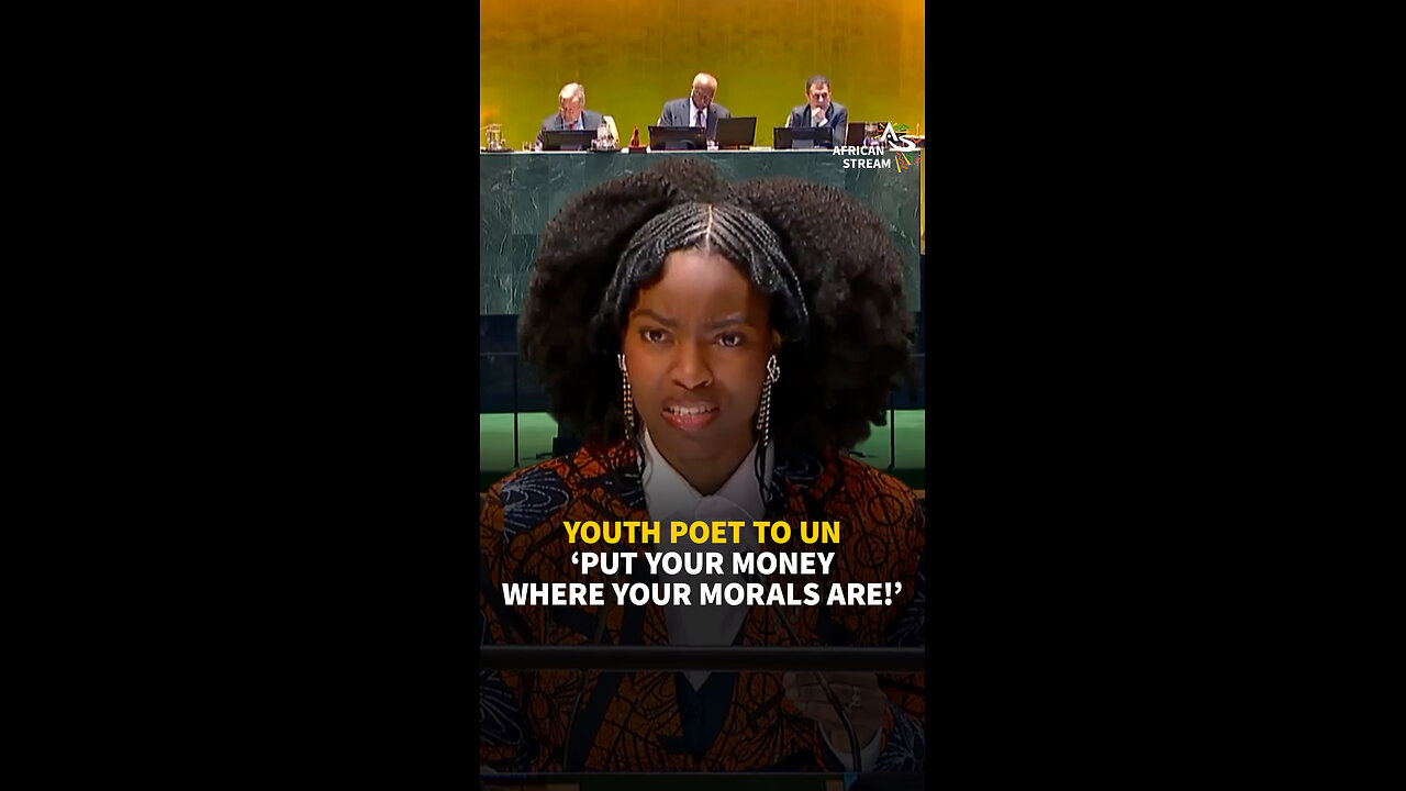 YOUTH POET TO UN: ‘PUT YOUR MONEY WHERE YOUR MORALS ARE!’