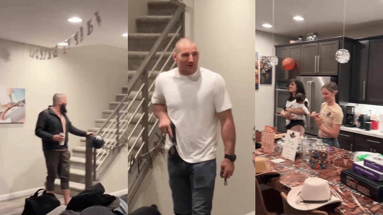 Sean Strickland Pulls Gun on Family During Surprise Birthday Party 😂