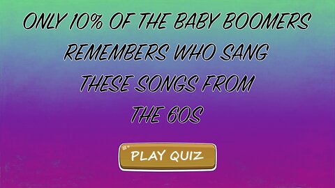 Only 10% remembers these songs from the 60s