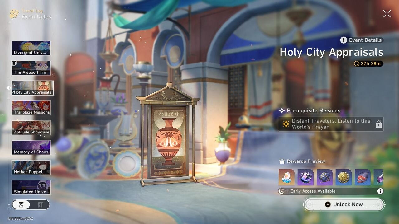 Holy City Appraisals Event - Honkai: Star Rail - Version 3.1