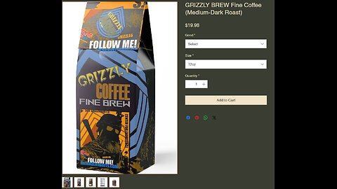 SGT GRIZZLEGRITS FINE BREW COFFEE ON SALE NOW!