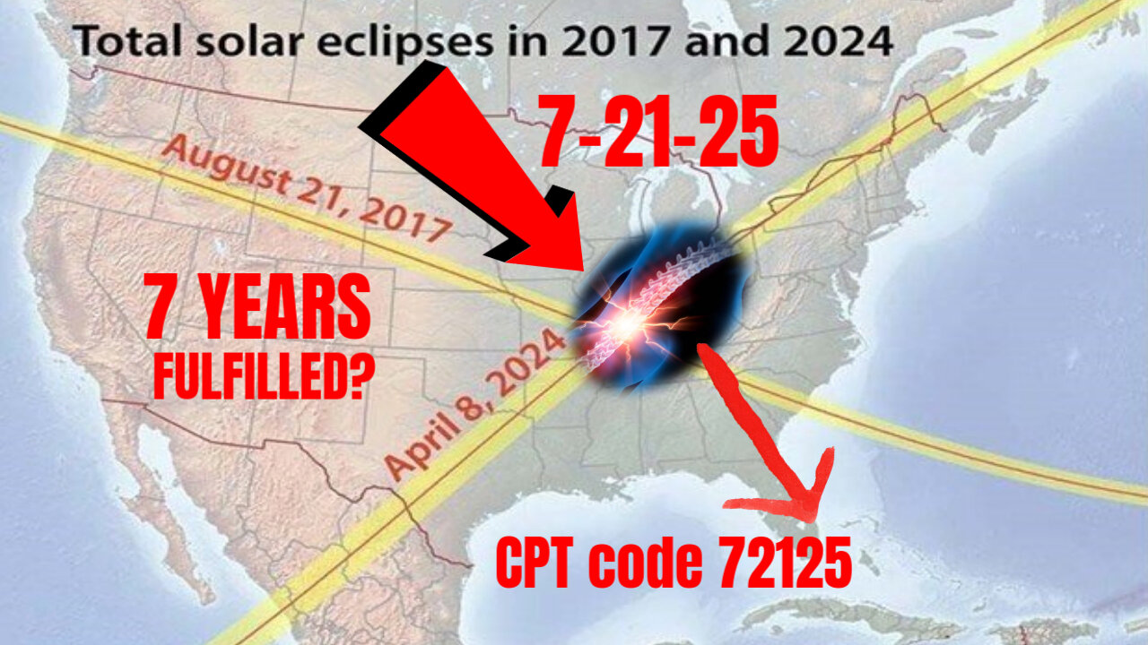 7 Year Shemitah Cycle and THE 2nd X Great American Eclipse Fulfilled LINES UP with CPT code 72125 #israel #texas #revival #flood #rumblerant #rumbletakeover #trump #gaming #maga #christian #JESUS #GOD #church #kerrville