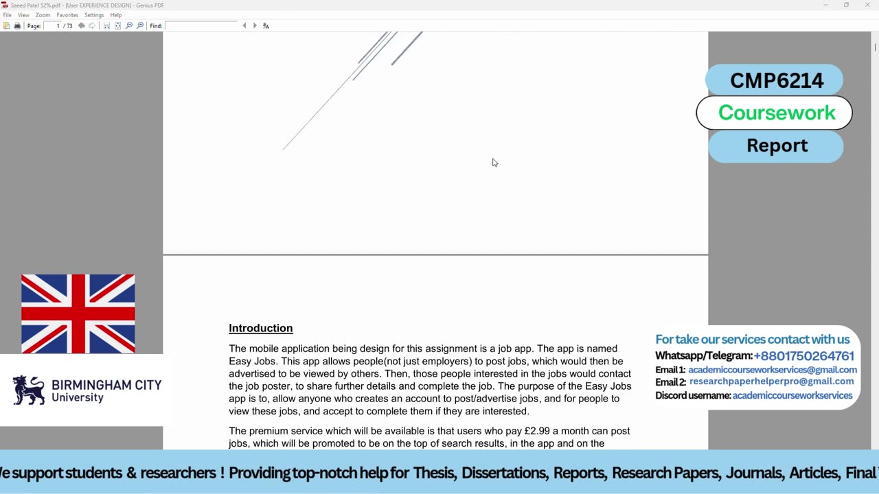 Client Work (Coursework) | CMP6214 Mobile App UX & Usability Testing Report |Birmingham University
