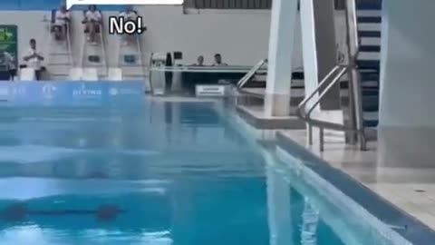 When jumping into the pool doesn't go as planned... 🌊😂 Pool fail compilations are the best! 😅