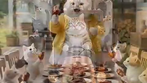 #the cat went to rid the area #