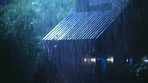 Rain Sounds on a House Roof