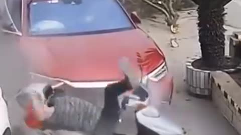 😱 Car Fell From Flyover | Almost Crushed Man Sleeping On Bike