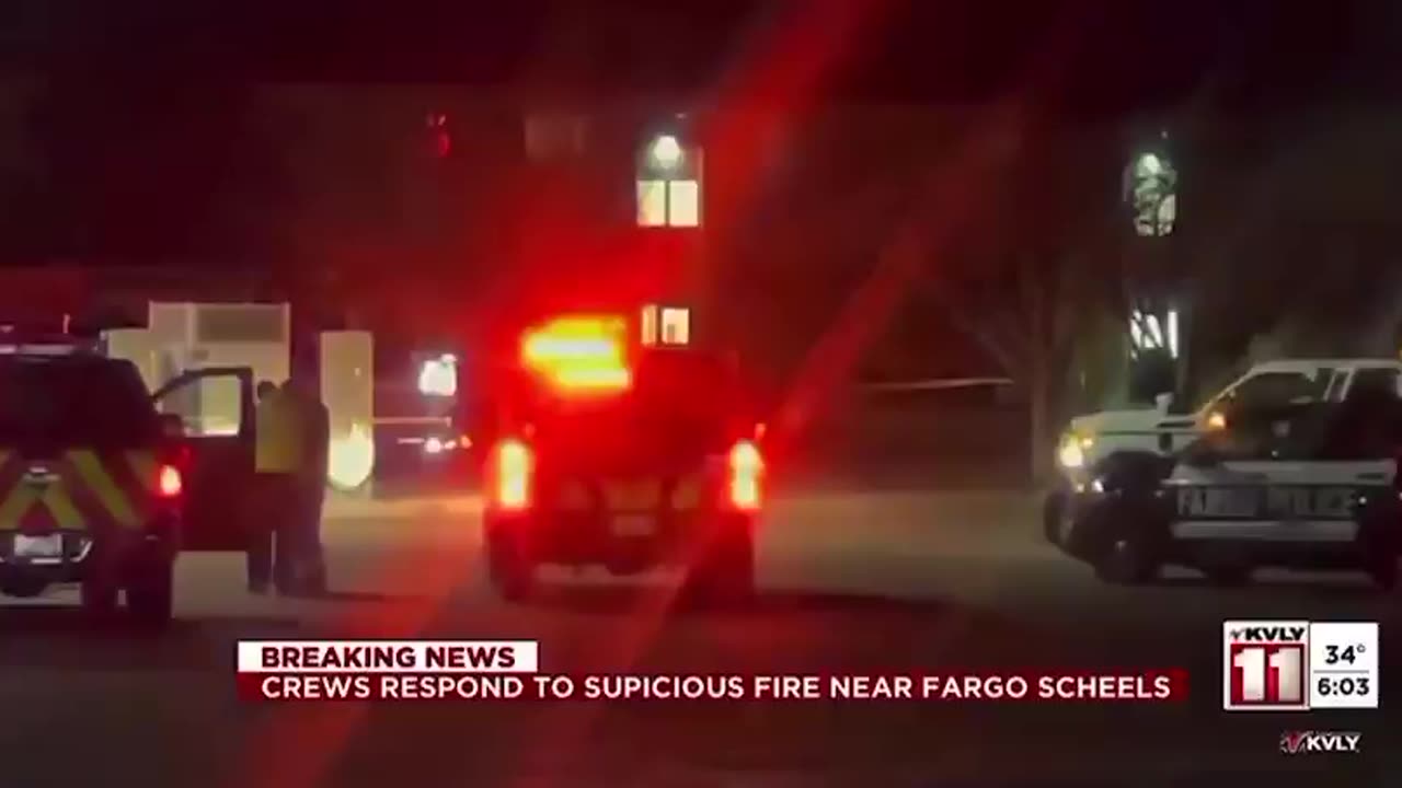 Someone set fire to a Tesla charging station in Fargo, ND, early Friday.