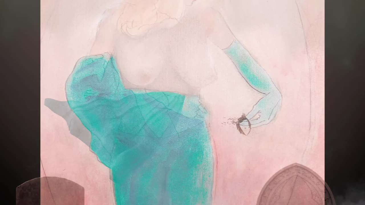Archangel' Woman Oil Painting Animated