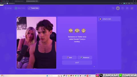 Clavicular goes on monkey.com