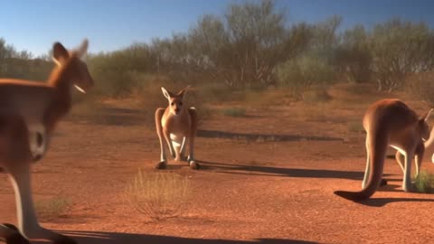 Outback Boogie: Kangaroos Break into a Jumpy Jive Dance!