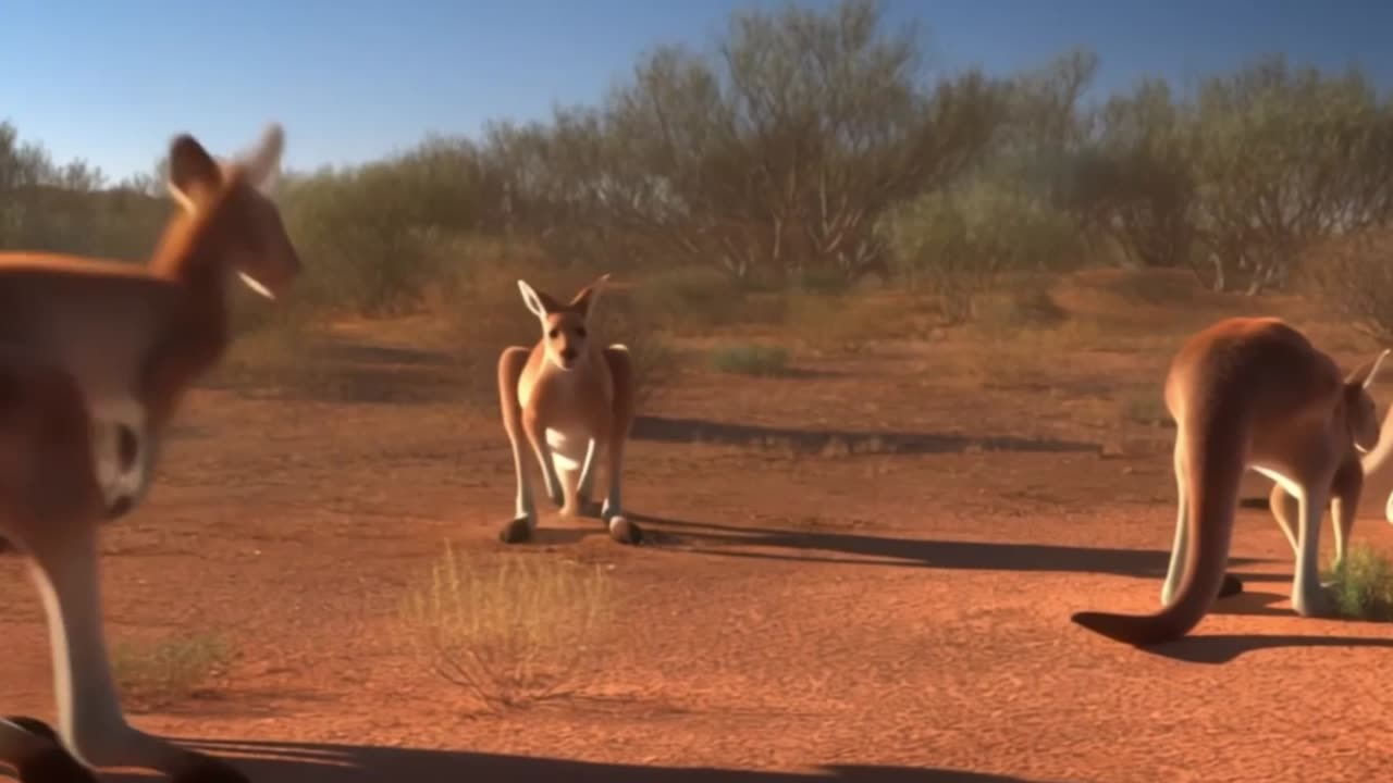 Outback Boogie: Kangaroos Break into a Jumpy Jive Dance!