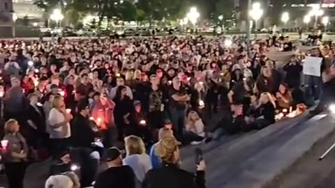 Vigil For Charlie Kirk - Winnipeg, Manitoba Legislative Building Sept.16