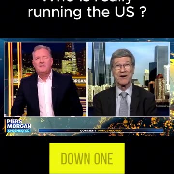 Listen to Sachs say the quiet part out loud? Who is running our country?