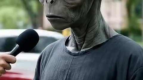 Interview with alien on the street.