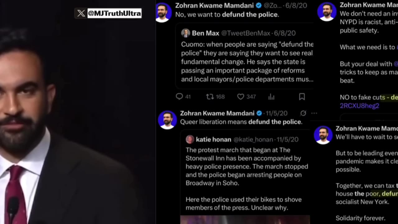 Zohran Mamdani:: — Let me be clear… I do not want to defund the Police.