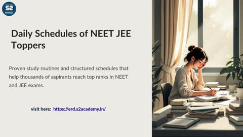 Daily Schedules of NEET JEE Toppers: What Shrie Shrie Recommends