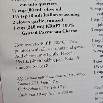 Recipe for Golden Parmesan Potatoes Easy Side Dish Vintage Recipe