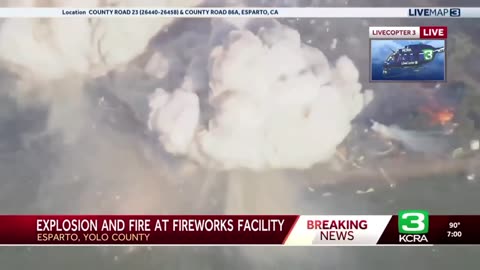 Fireworks Warehouse Fire in Esparto, California,