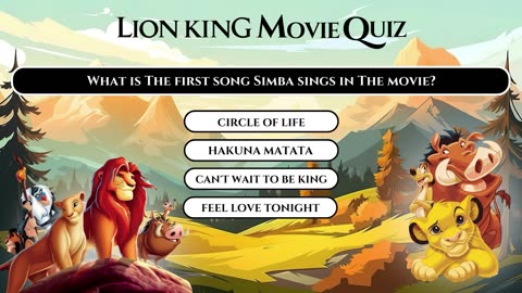 The Lion King Movie Quiz | Disney Simba Quiz Challenge- 40 MCQ Questions | Quiz Time Anytime