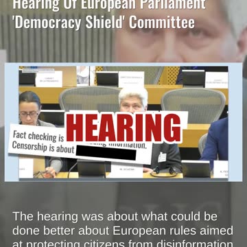 Lead Stories Goes To Brussels: Statement Made During Public Hearing Of European 'Democracy Shield'