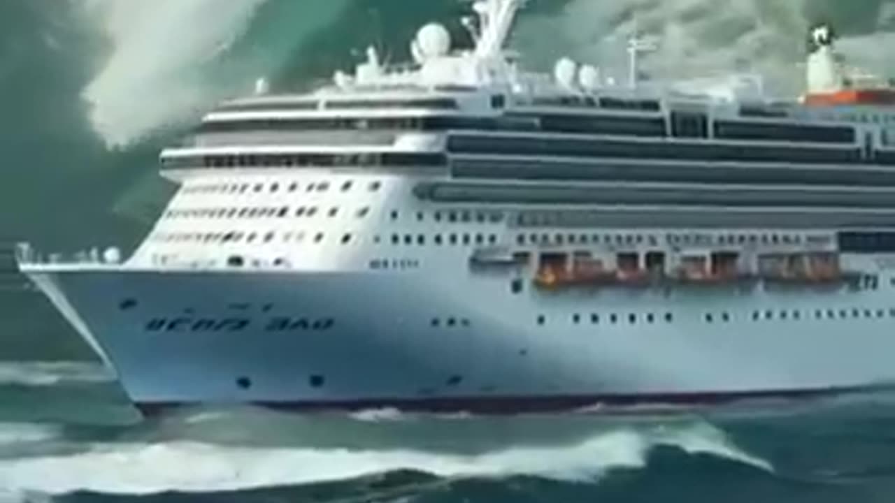 Must Watch: How Dangerous Is That Massive Wave Behind the Cruise Ship? #ship #m