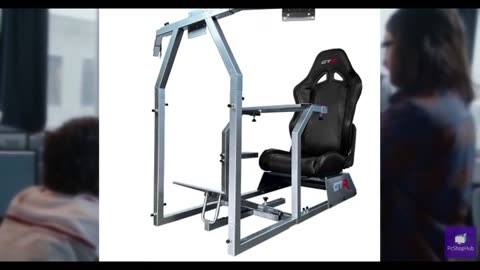 GTR Simulator GTA-F Model Silver Frame Triple | Single Monitor Stand with Majest