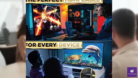 PowerBear 4K HDMI Cable 10 ft | High Speed Hdmi Cables, Braided Nylon & Gold Con