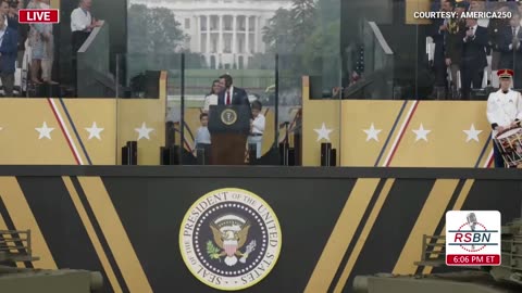 Vice President JD Vance arrives at the U.S. Army's 250th Anniversary Parade