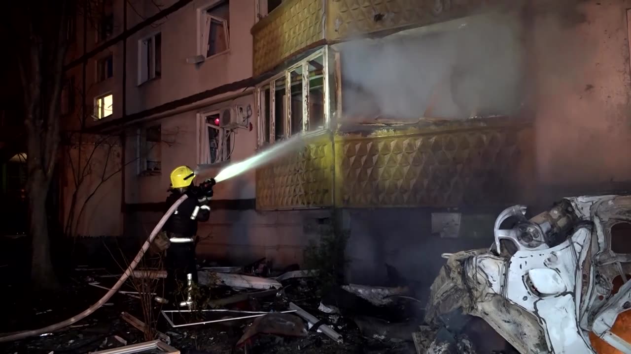 Russian drones hit Kharkiv apartments, injuring dozens
