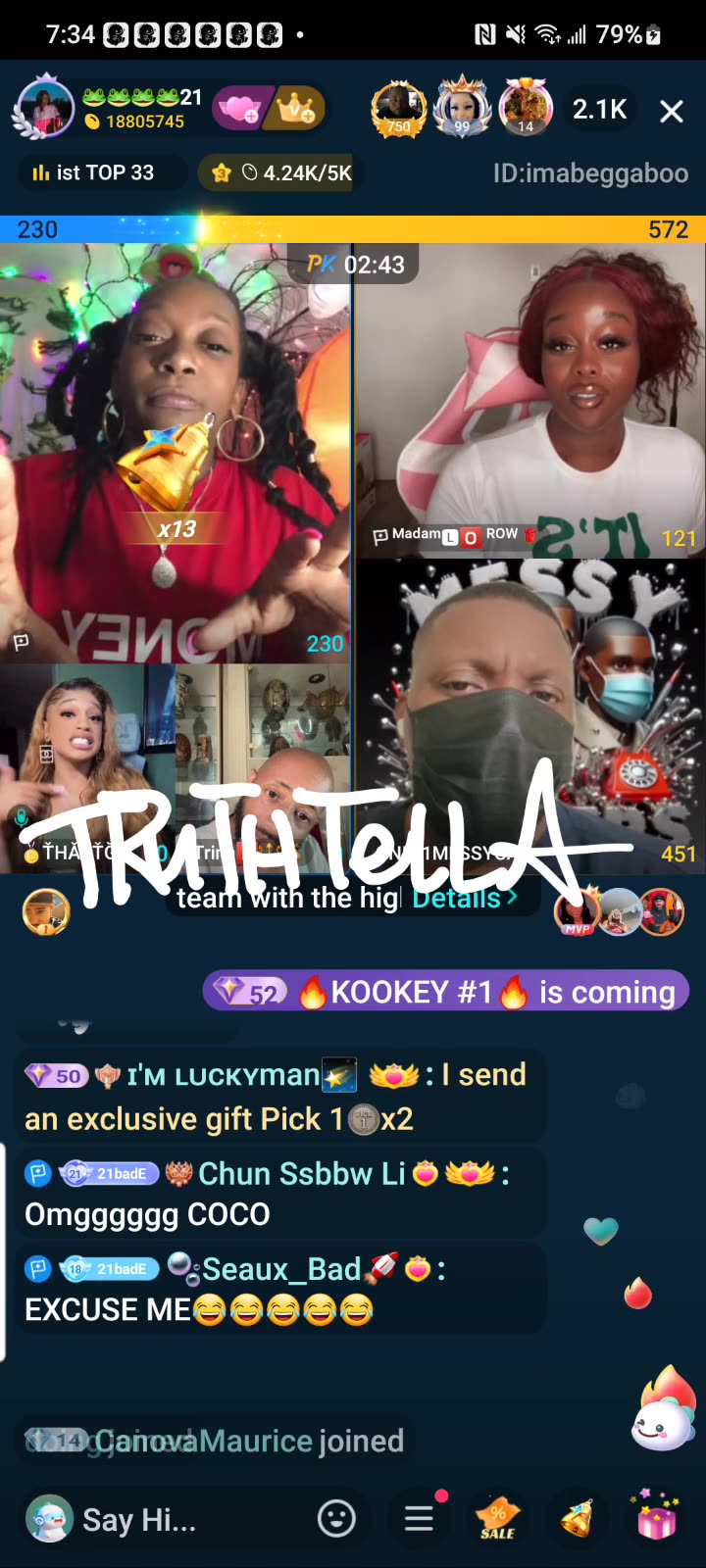 21BADBITCH LINES BIG SUEWOO, QUEEN TOMIKAY THEN MADAM LO THEN TEAM PK WITH MESSY CALLER & TRINA B