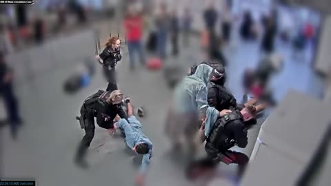 Bodycam footage of alleged assault on police at Manchester Airport shown to jury