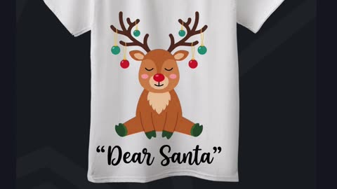 Cute Reindeer Dear Santa Christmas Art Cozy Holiday Humor Design