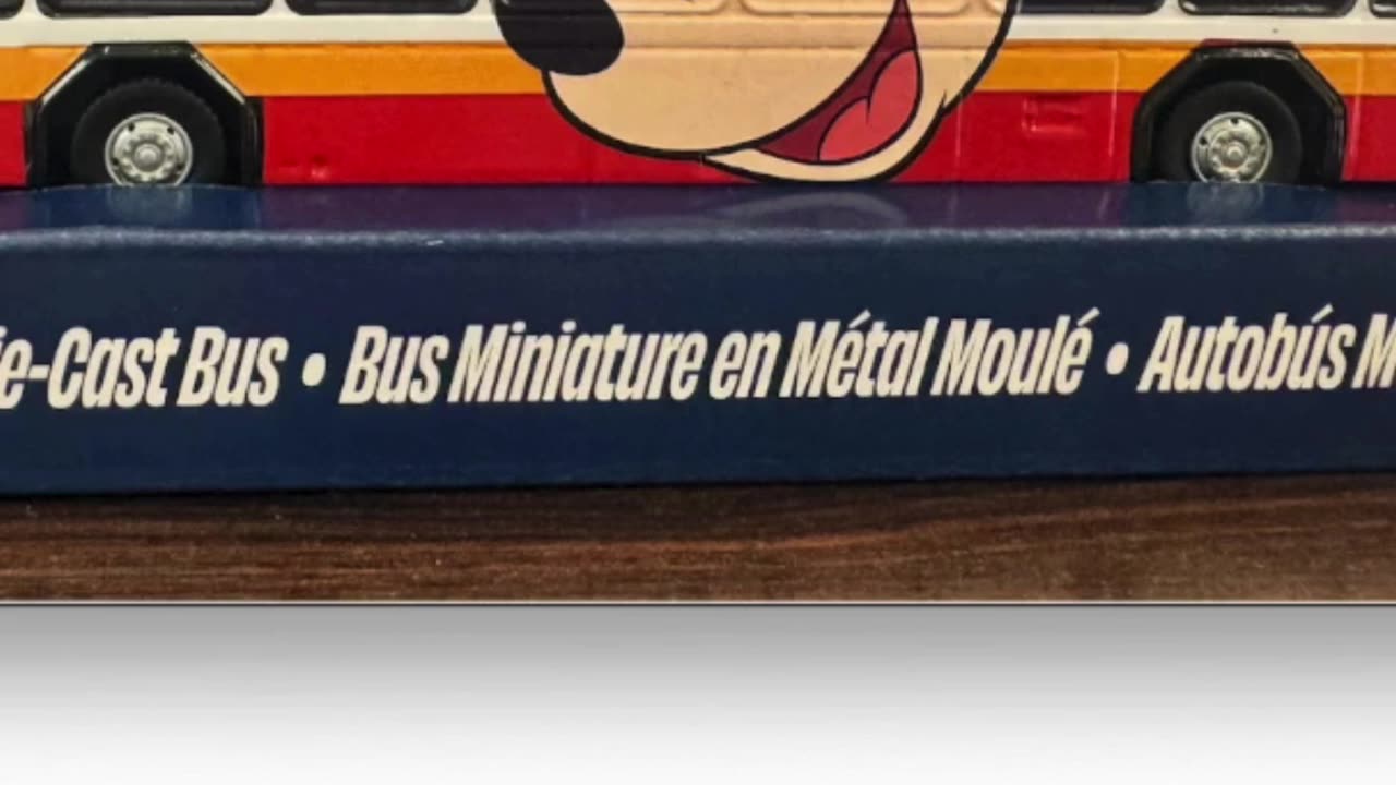 Disney Parks Mickey Mouse Transport Bus Diecast Model #short