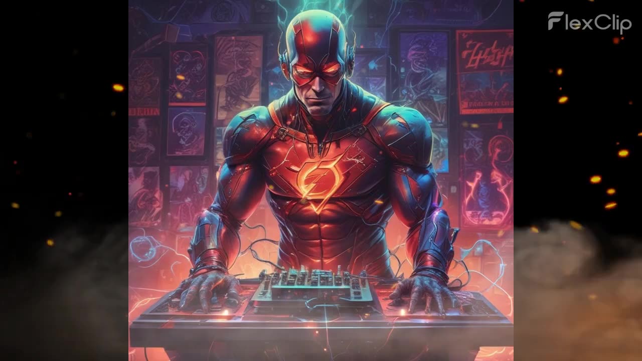 NiX - The Flash Looking At Superman