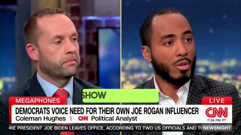 Coleman Hughes pushes back at a CNN panelist for suggesting that Joe Rogan changed