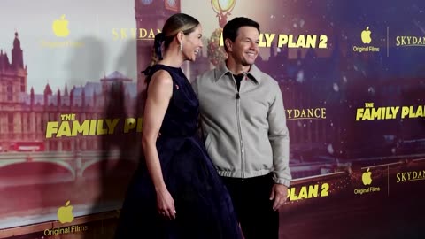 Mark Wahlberg, Michelle Monaghan attend 'The Family Plan 2' premiere