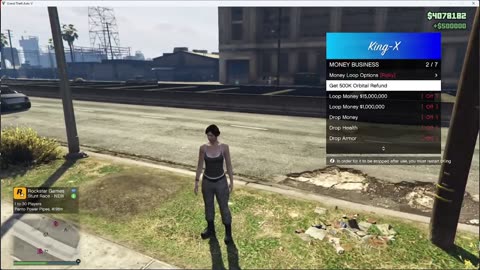 GTA 5 | King-X Mod Menu - Loop Money 500K!! 💯