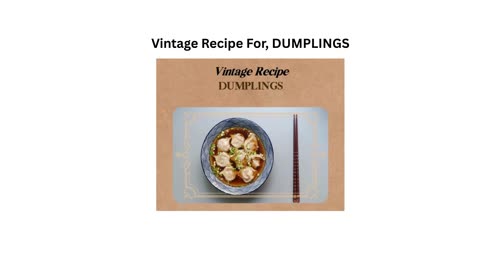 Vintage Recipe For, DUMPLINGS