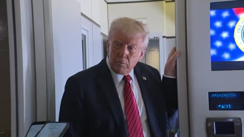 President Trump Answers Questions on Air Force One