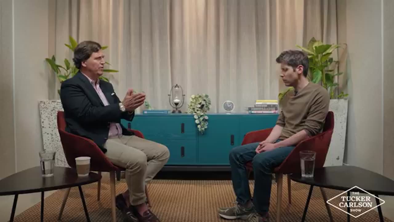 Tucker Carlson and Sam Altman