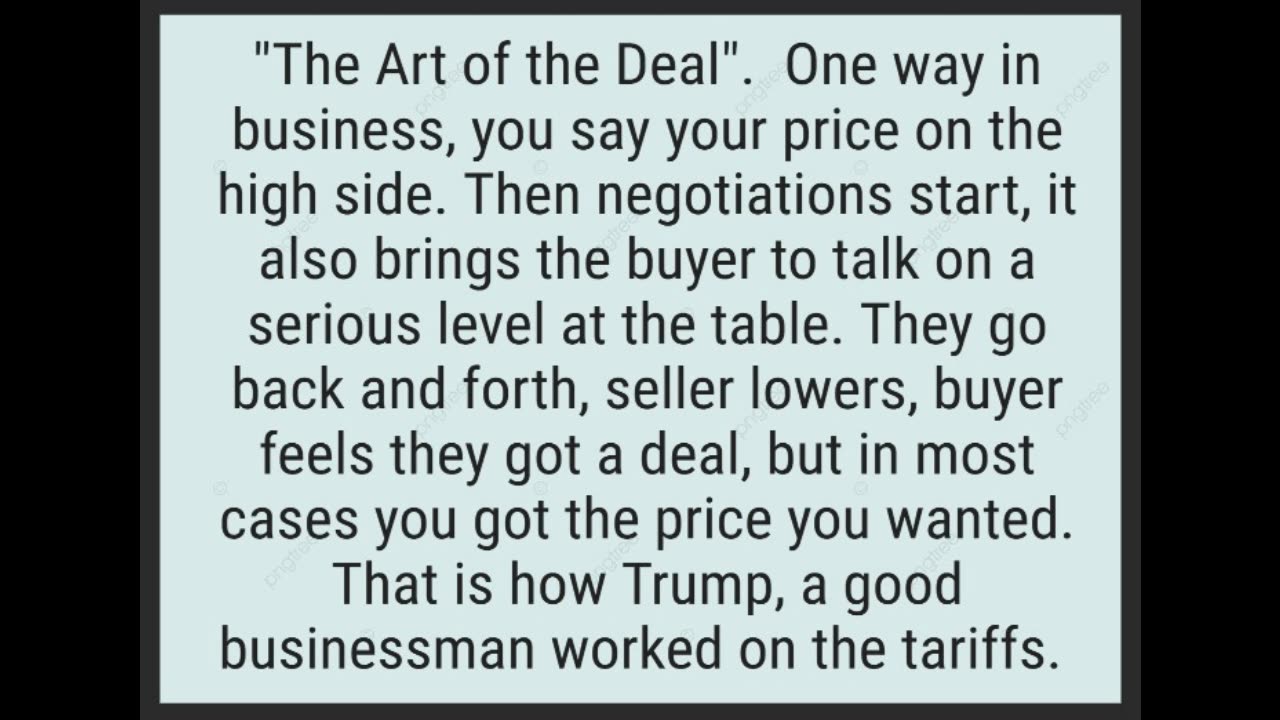 How "The Art of the Deal" Works