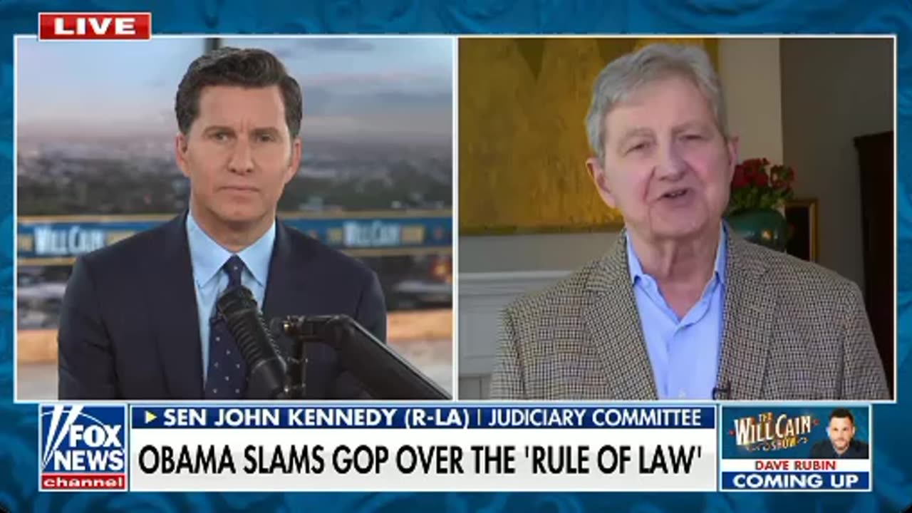 Senator John Kennedy Destroys Obama Crying About Who Attorney Generals Can Prosecute