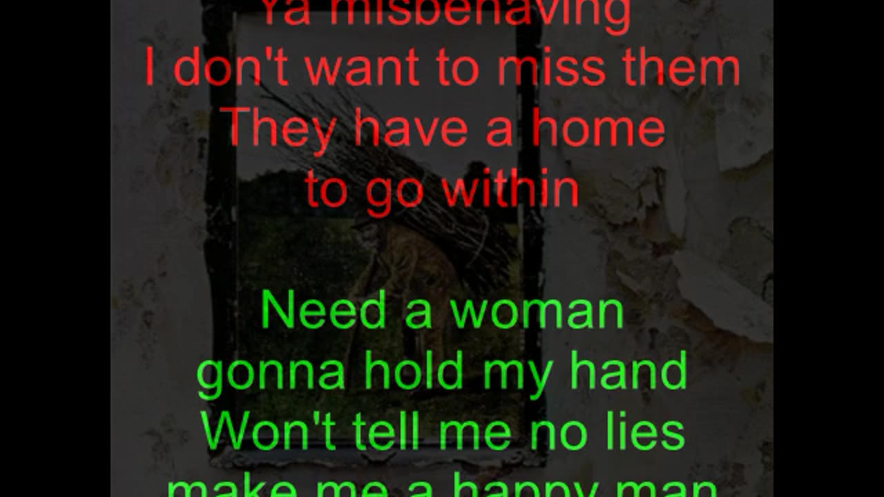 Led Zeppelin IV #1 Black Dog (backward lyrics in red)