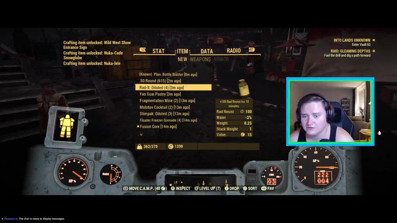 Fallout 76 Continuing The Path To Become A Good Overeater Tank!