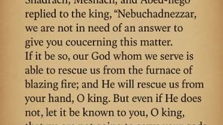Evening Devotional - Faith That Doesn’t Flinch - Daniel 3.16-18